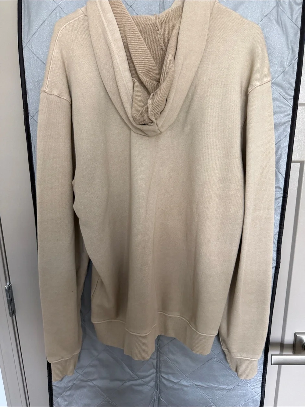 Threads 4 Thought Men's Sand Beige Hoodie with White Drawcords